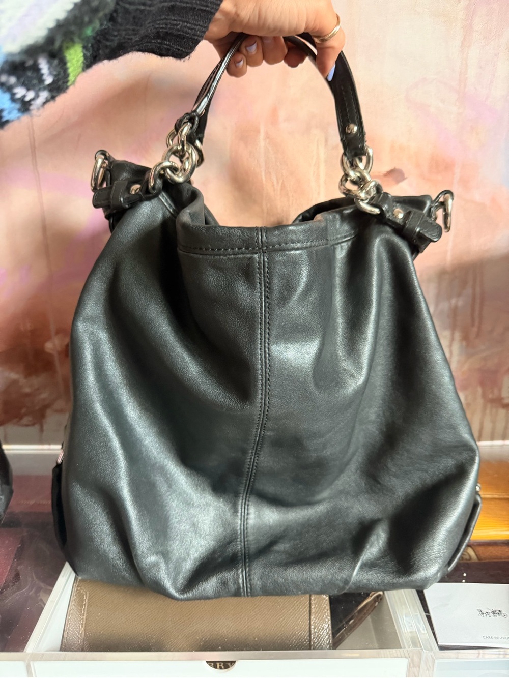 Coach Black Leather Hobo Bag - Classic Women's Shoulder Tote